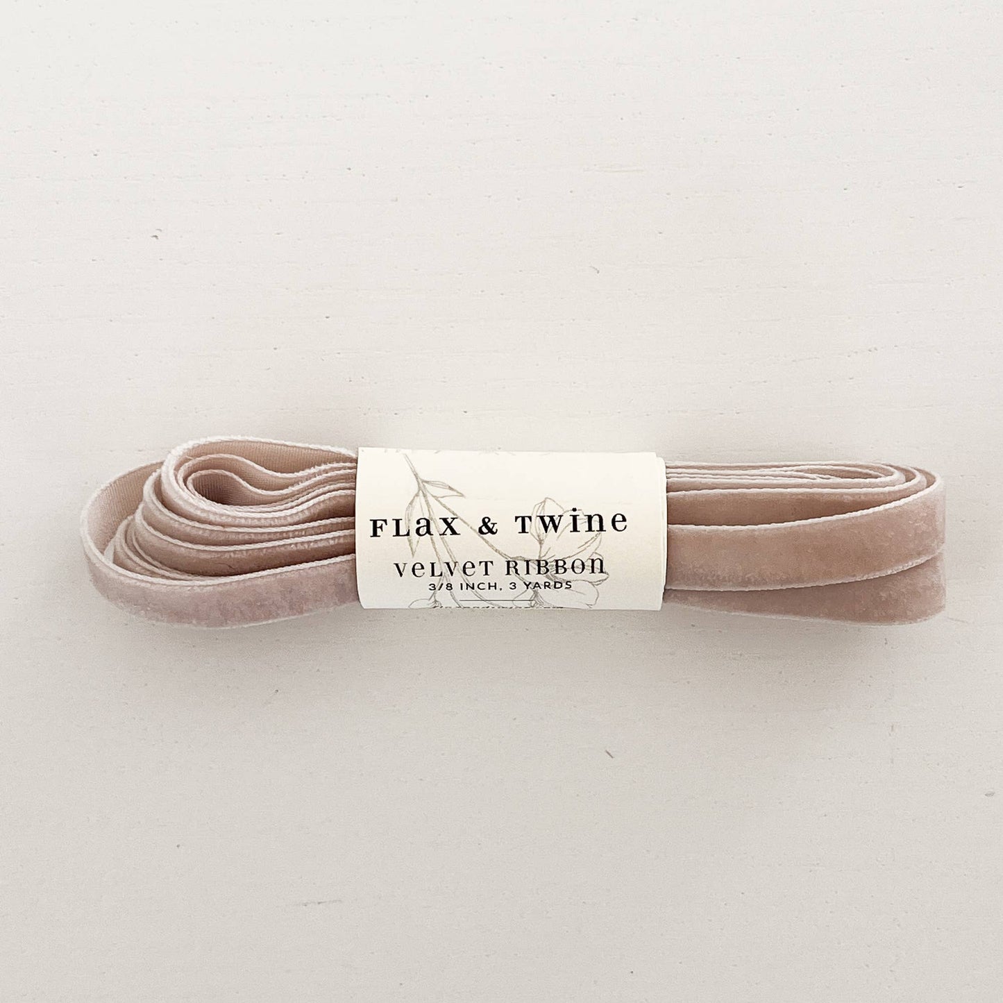 Flax & Twine 3/8" Velvet Ribbon