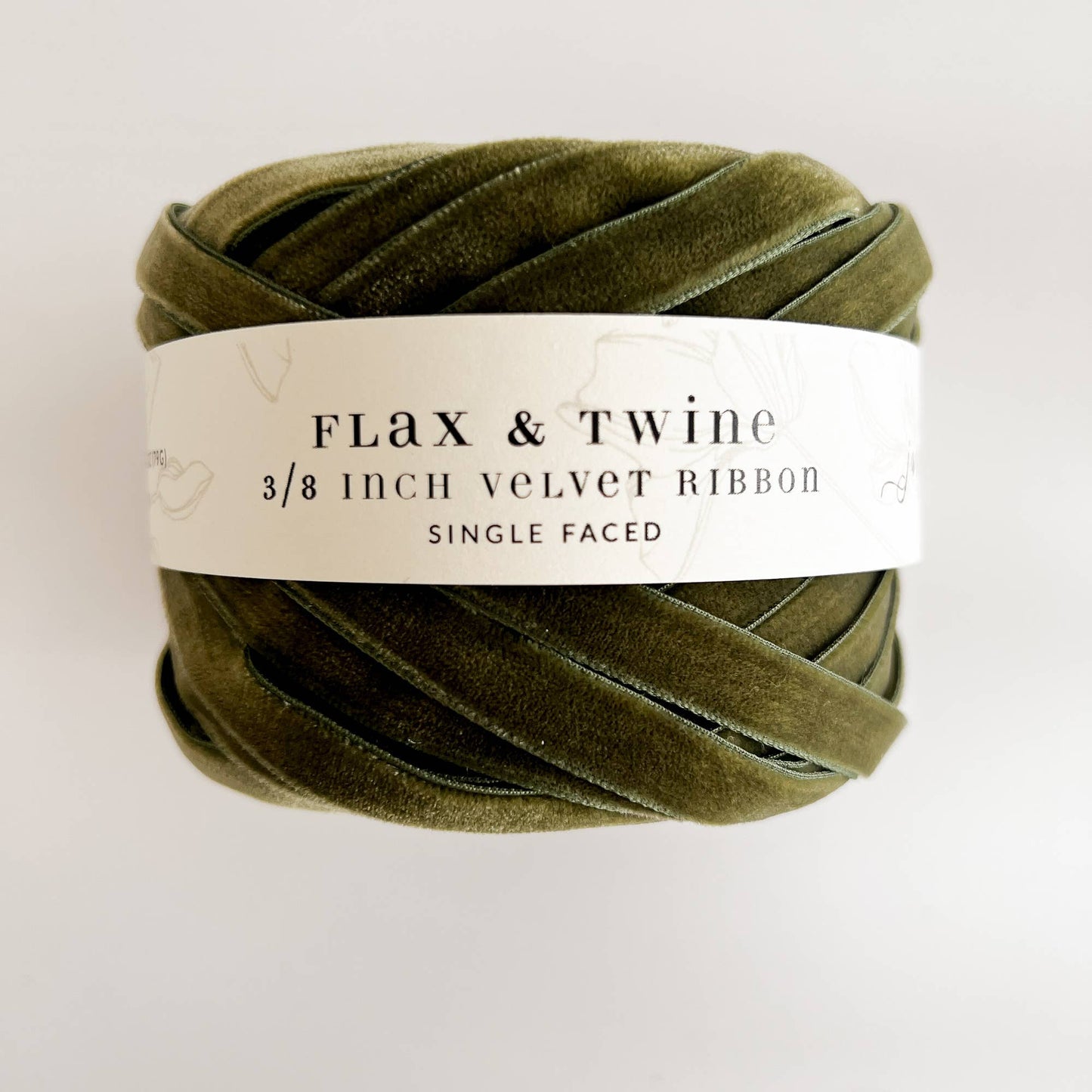 Flax & Twine 3/8" Velvet Ribbon