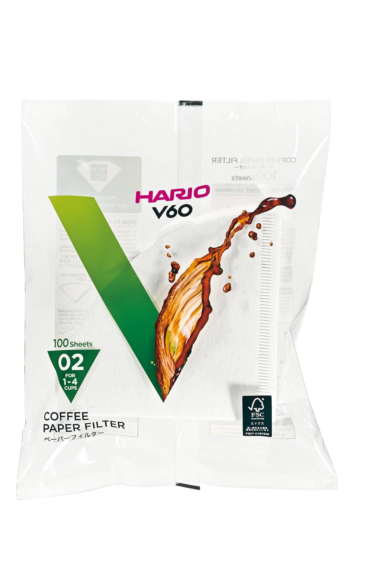 HARIO V60 Paper Filter White (100 sheets)