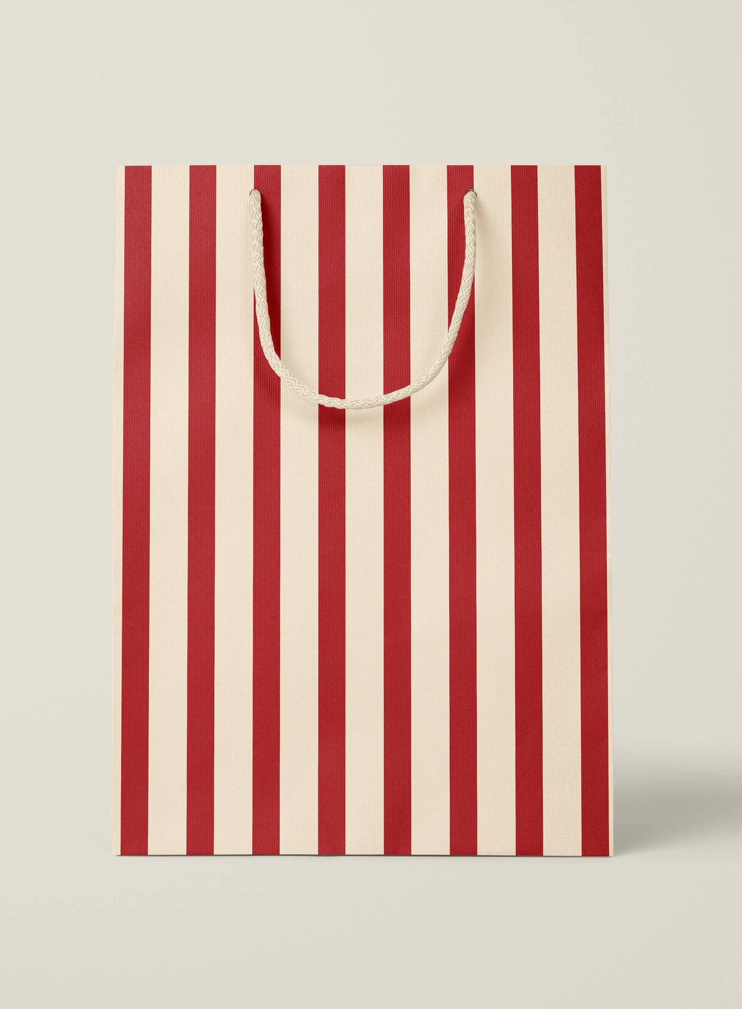 Red Stripe Medium Paper Gift Bag