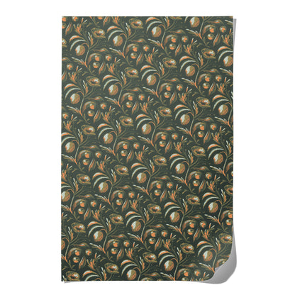 Midnight Flowers holiday wrapping paper