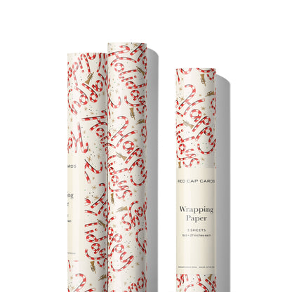 Candy Cane Holidays wrapping paper