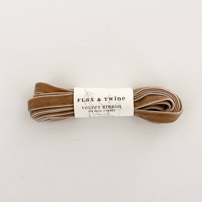 Flax & Twine 3/8" Velvet Ribbon