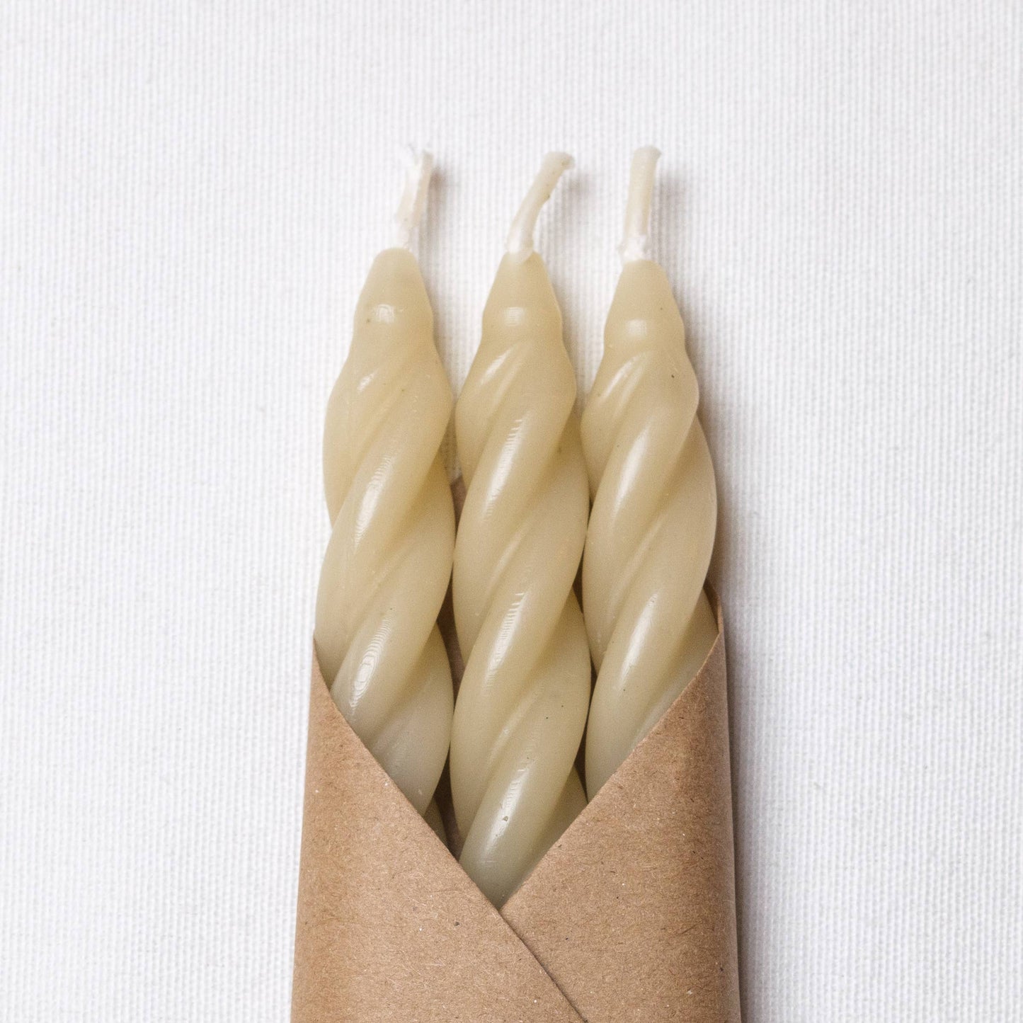 Sand Beeswax Taper Candles - Set of 3