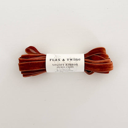 Flax & Twine 3/8" Velvet Ribbon