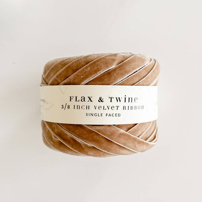 Flax & Twine 3/8" Velvet Ribbon