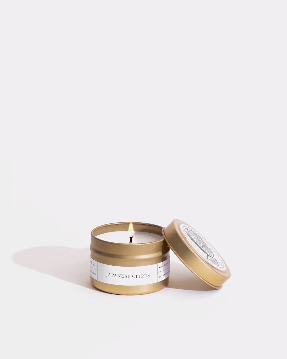 Japanese Citrus Gold Travel Candle