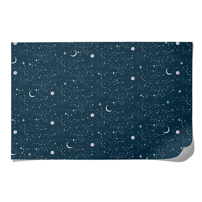 Moon and Stars wrapping paper