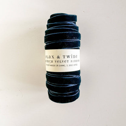 Flax & Twine 3/8" Velvet Ribbon