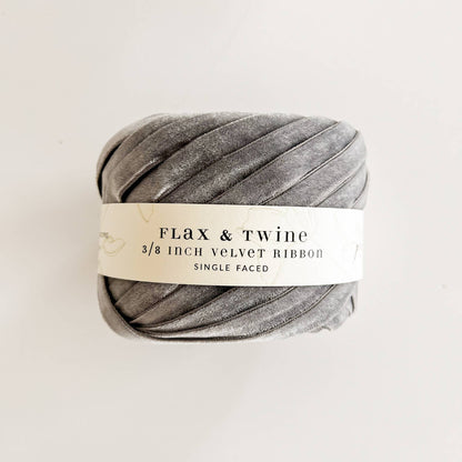 Flax & Twine 3/8" Velvet Ribbon