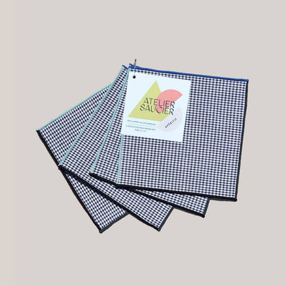 The Retro Gingham Cocktail Napkins | Set of 4