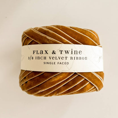 Flax & Twine 3/8" Velvet Ribbon