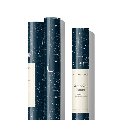 Moon and Stars wrapping paper