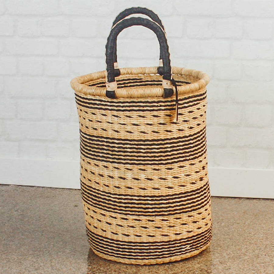 Bolga Baskets - Laundry Hamper Natural Palette