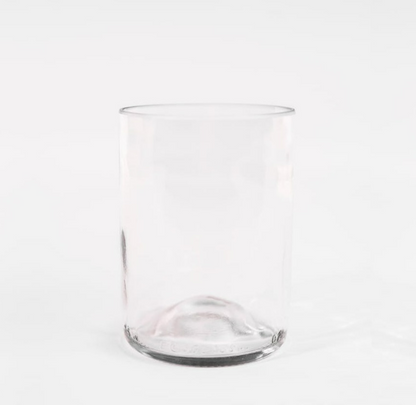 Upcycled Clear Lowball Glasses - Set of 4