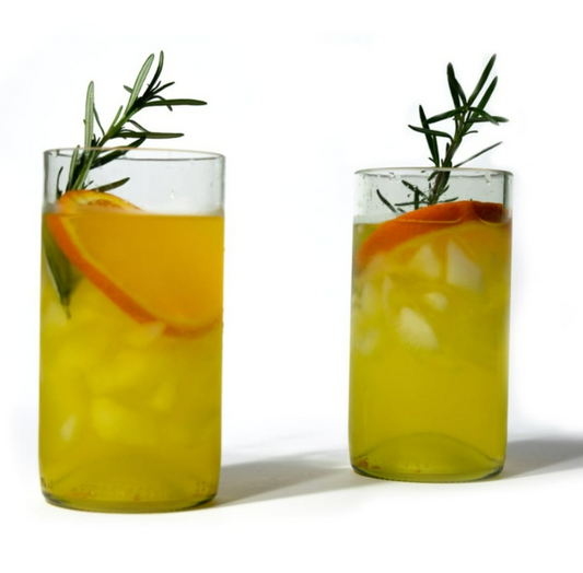 Upcycled Clear Highball Glasses - Set of 4